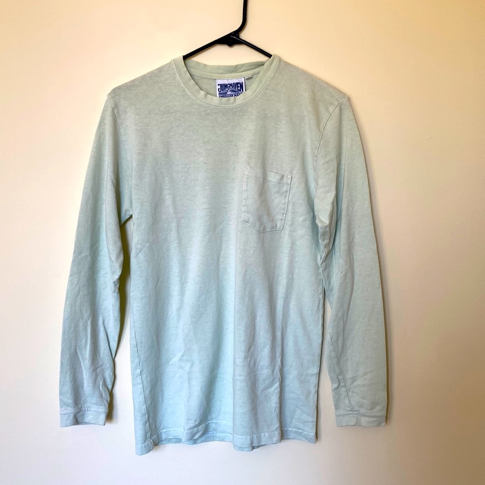 Jungmaven long sleeved sea foam green T-shirt
